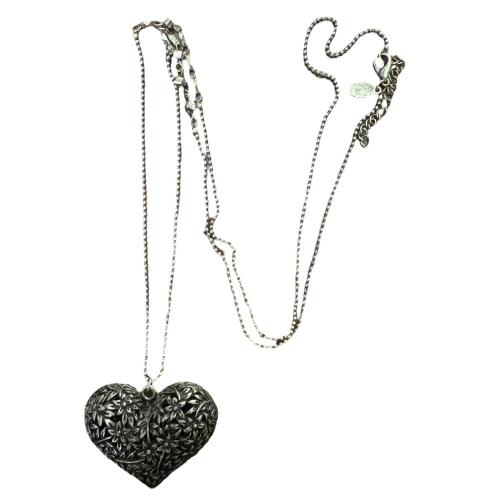 Silver Heart Pendant Necklace